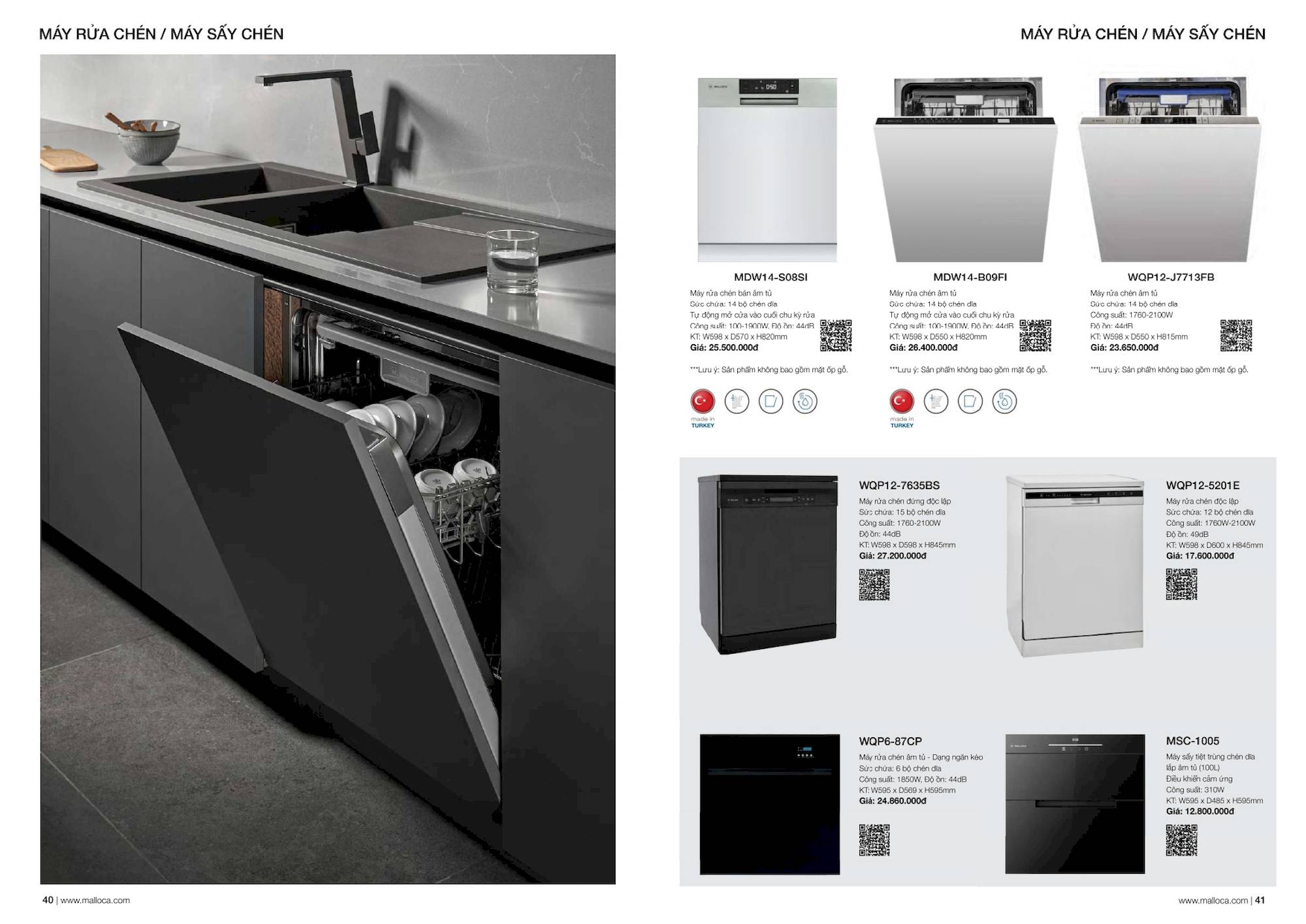 Thiết bị bếp MALLOCA Catalogue và Bảng giá mới nhất 2024 /Page 20